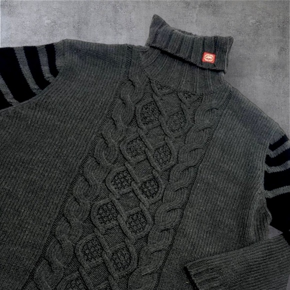 Men's Ecko Charcoal GreyBlack Turtleneck Sweaters NWT